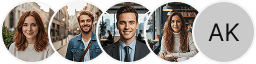 Multiple investor profile avatars on Mo Kimloc trading review block